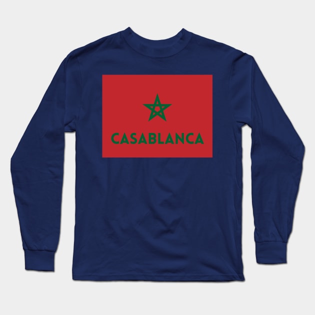 Casablanca City in Moroccan Flag